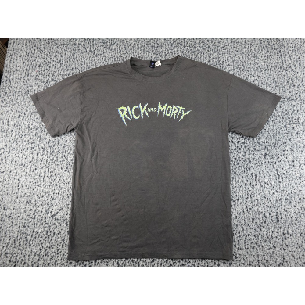 Romwe Rick‎ and Morty T-Shirt Mens L Gray Good Graphic Adult Swim Space Cruiser